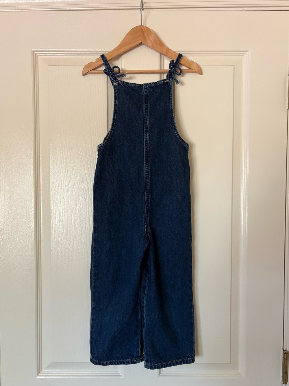 Zara Kids - Dark Indigo Denim Overalls with Tie Detail Straps - Size 5 YR